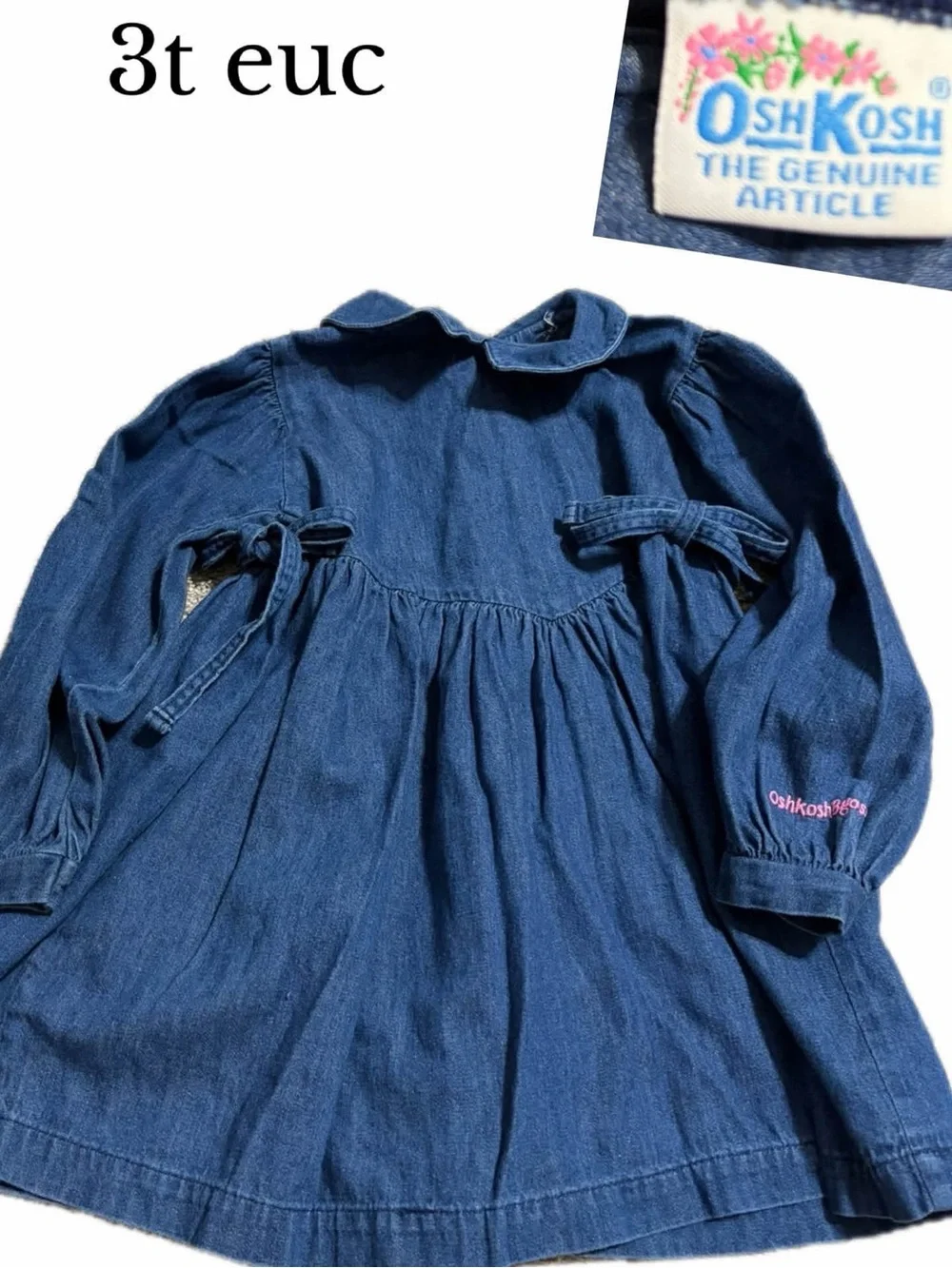 Vintage Osh kosh 3t denim dress